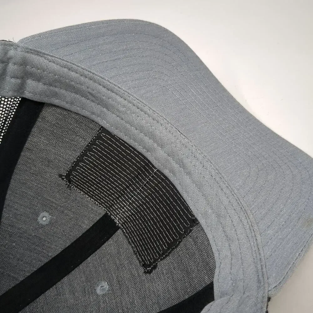 Ariat Trucker Hat Gray One Size US Flag Patch Mesh Back Snapback Richardson 112